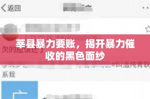 莘县暴力要账，揭开暴力催收的黑色面纱