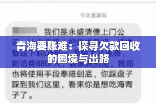 青海要账难:探寻欠款回收的困境与出路 青海要账难:探寻欠款回收的困境与出路
