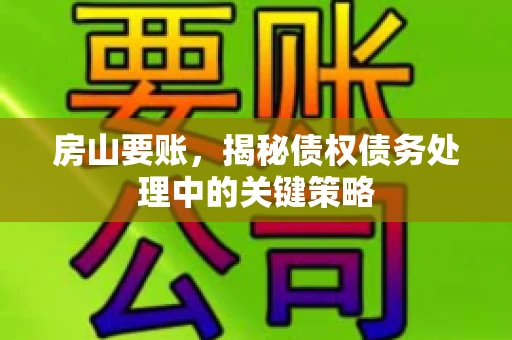 房山要账，揭秘债权债务处理中的关键策略