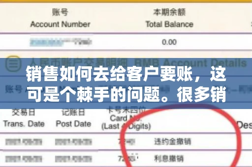 销售如何去给客户要账，这可是个棘手的问题。很多销售人员都遇到过客户拖欠账款的情况，让人头疼不已。今天，我就来和大家聊聊这个话题，分享一些实际操作中的经验和技巧。
