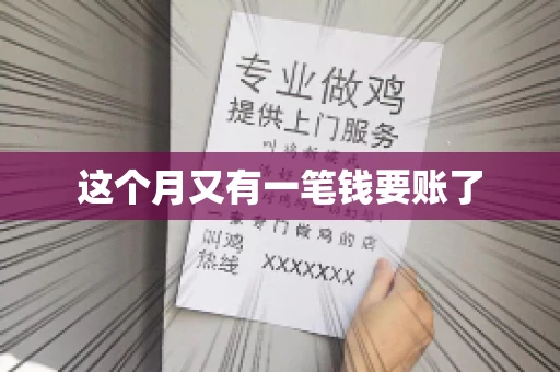 这个月又有一笔钱要账了