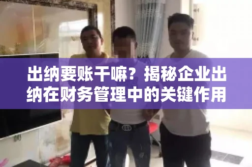 出纳要账干嘛？揭秘企业出纳在财务管理中的关键作用